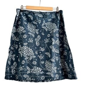 Columbia Floral Pattern Linen Blend Skirt Size large